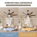 Thor 6 Brown Blades Fan with Light