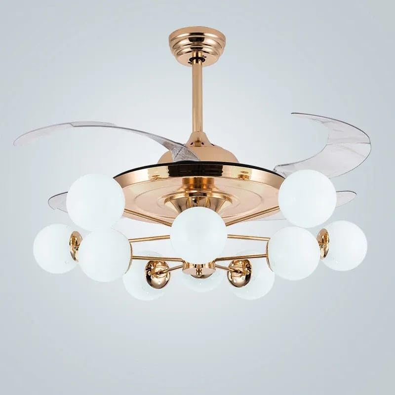 Milky Way 12 Light Frosted Glass Fan - Image 2