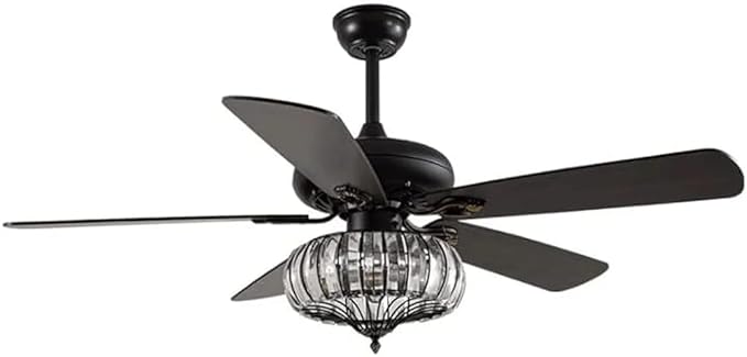 Patrick Black Crystal Ceiling Fan - Image 5