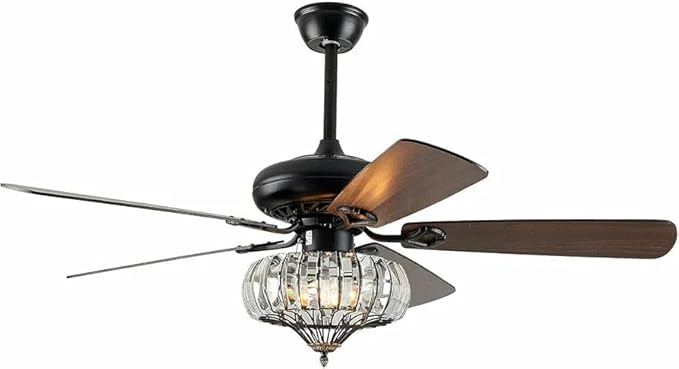 Patrick Black Crystal Ceiling Fan - Image 7