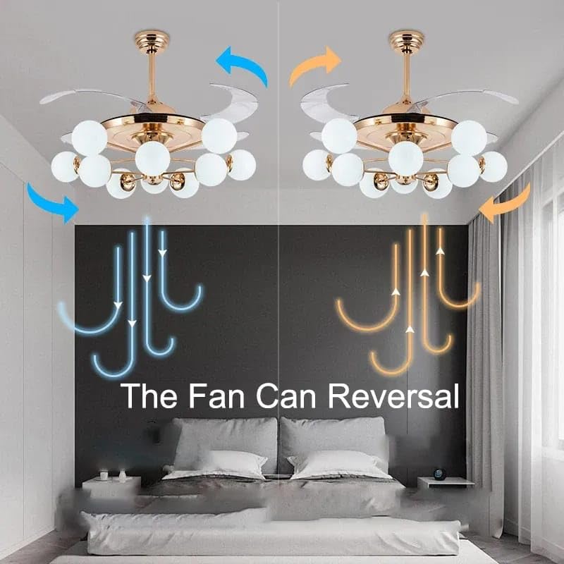 Milky Way 12 Light Frosted Glass Fan - Image 5