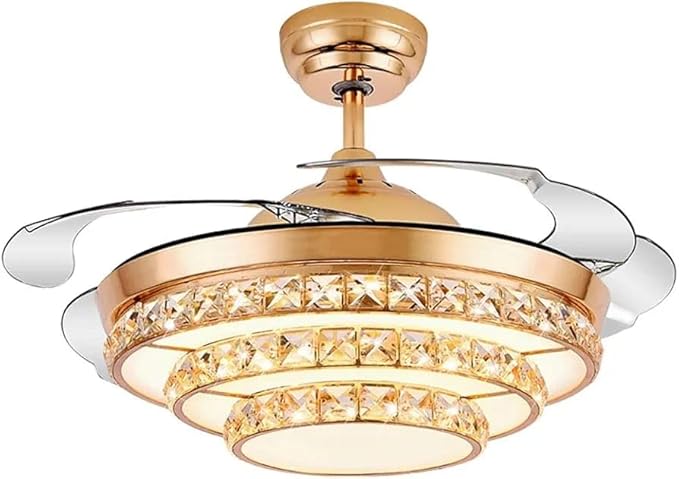 42" Crystal 3 Layers Chandelier Fan - Image 7