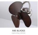 Venus Silver 3 Brown 300mm Wooden Textured ABS Blades Ceiling Cum Wall BLDC Fan