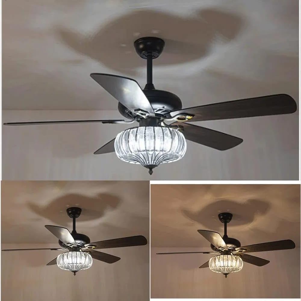 Patrick Black Crystal Ceiling Fan - Image 2