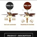 Groot 5 Brown Palm Leaf Ceiling Fan