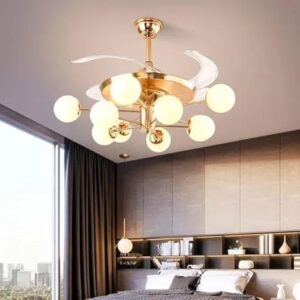 Milky Way 12 Light Frosted Glass Fan