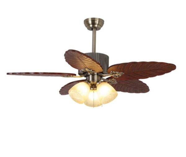 Groot 5 Brown Palm Leaf Ceiling Fan - Image 2