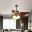 Groot 5 Brown Palm Leaf Ceiling Fan