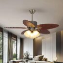 Groot 5 Brown Palm Leaf Ceiling Fan