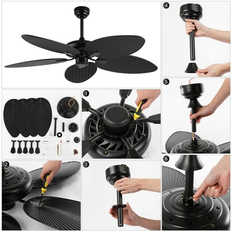 Golem Black Body 5 ABS Fan Blade 52 Inch Ceiling Fan - Image 8
