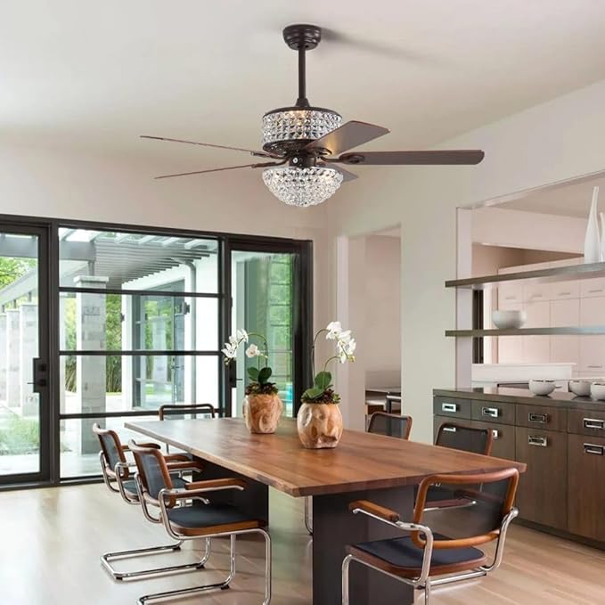 Michael Brown 52 Inch Crystal Chandelier Fan - Image 6