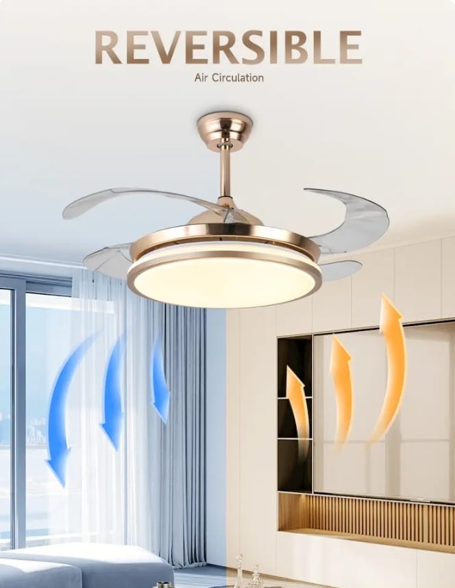 Alpha Golden 42" Ceiling Fan with Light - Image 3