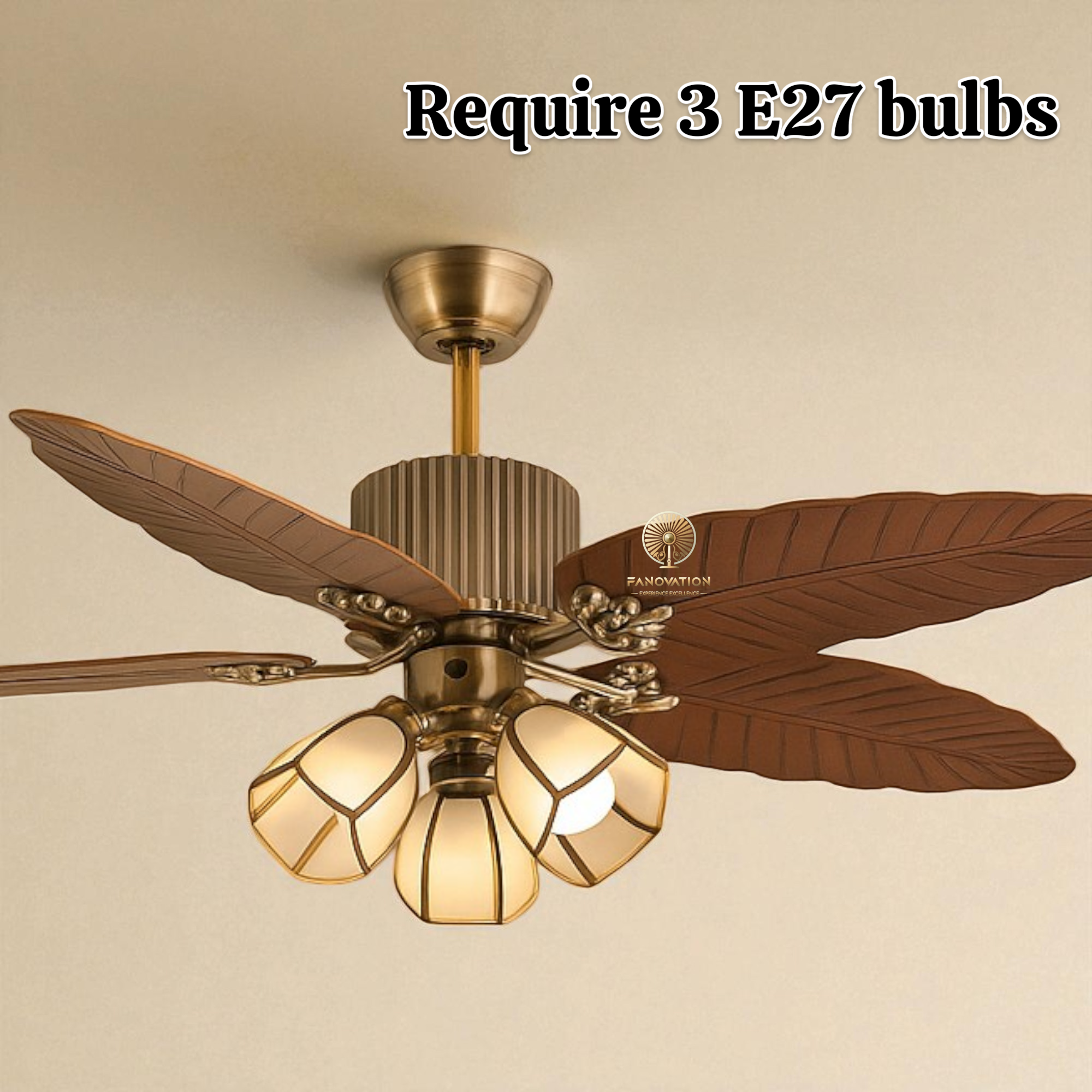 Spartan 5 Brown Palm Leaf Fan - Image 2