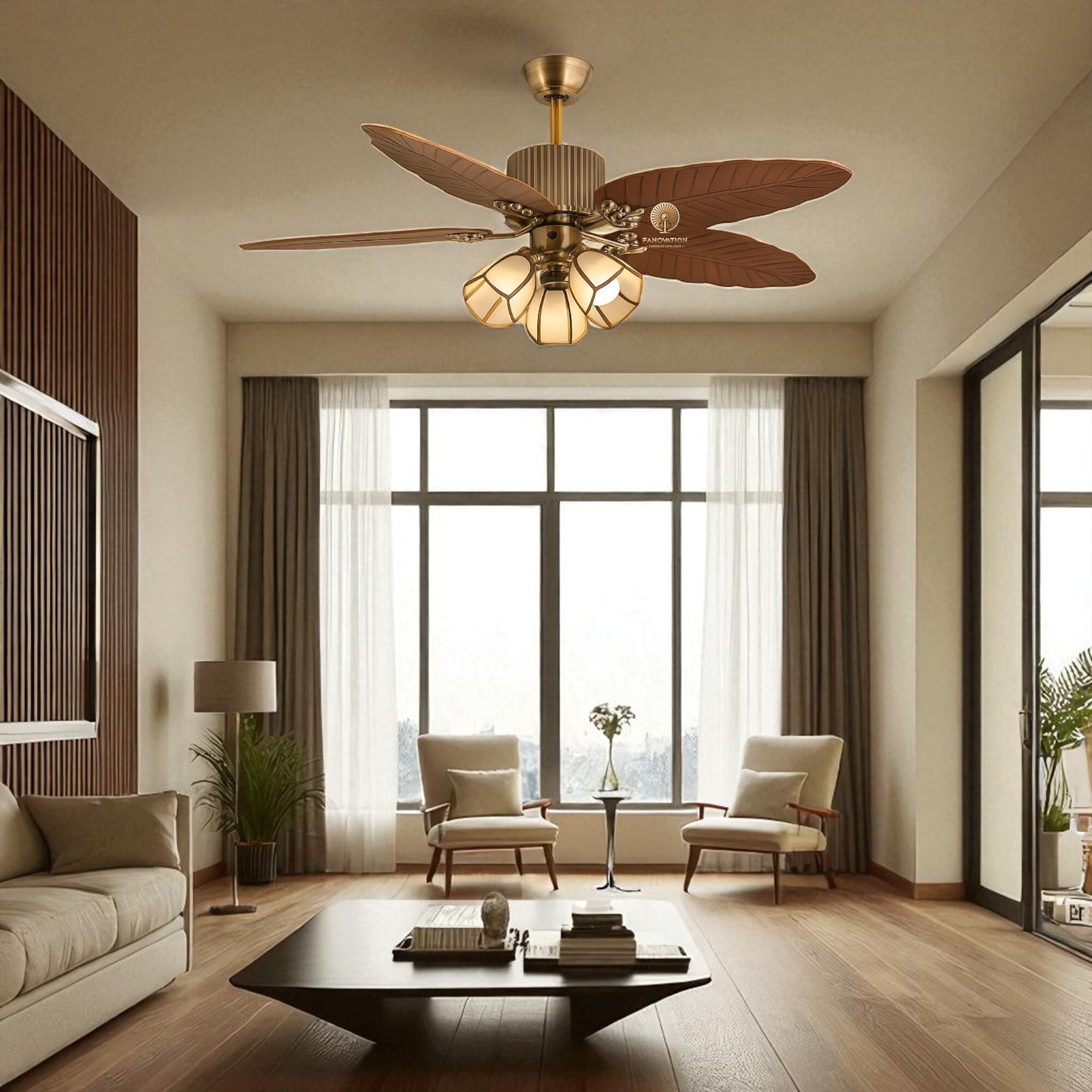 Spartan 5 Brown Palm Leaf Fan - Image 5