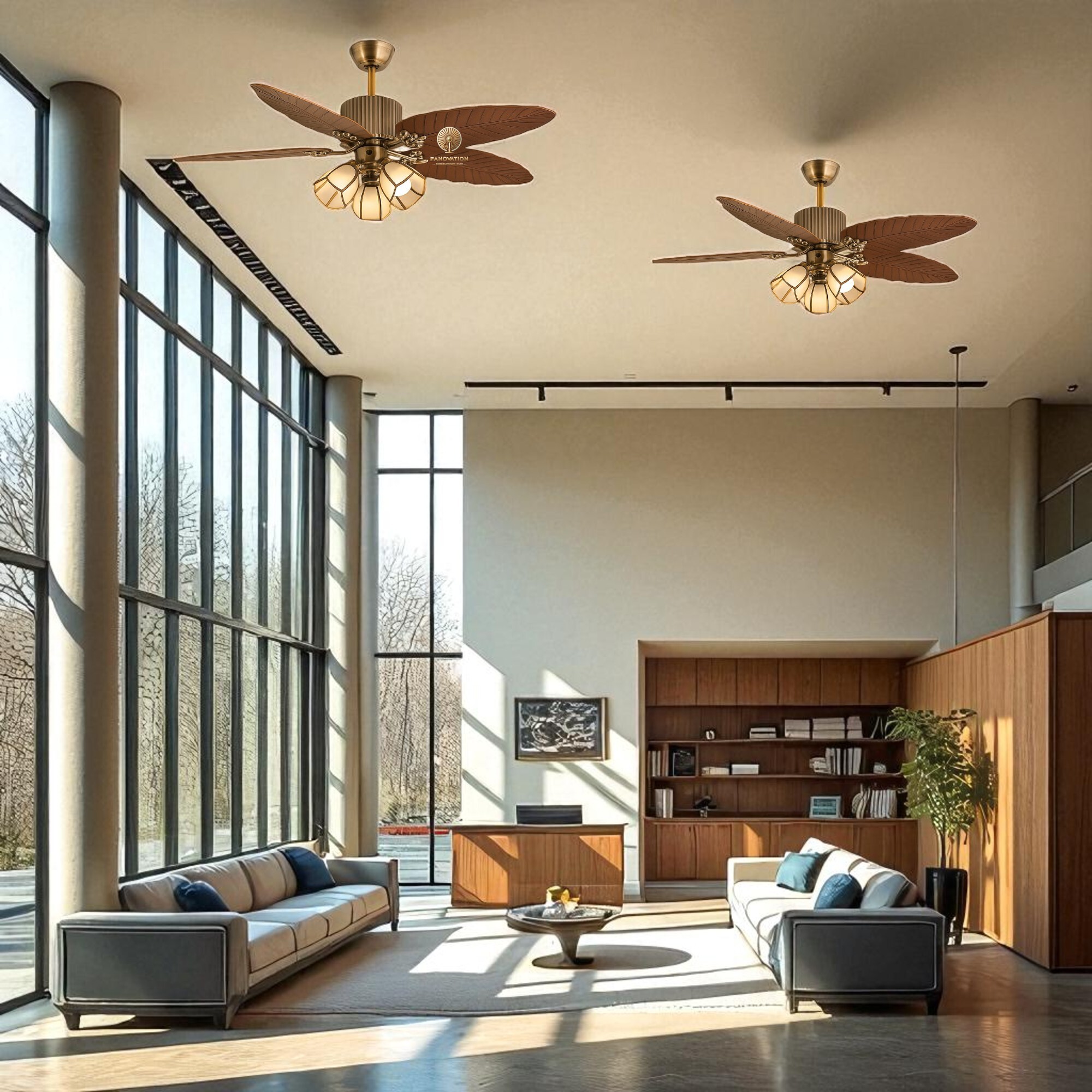 Spartan 5 Brown Palm Leaf Fan - Image 4