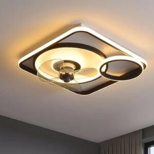 3 ABS Blade Fan with Light Black Body Square Ceiling Fan