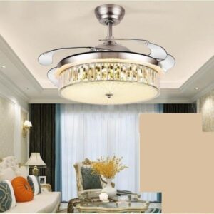 Topaz Chrome Silver 42 inch Chandelier Fan