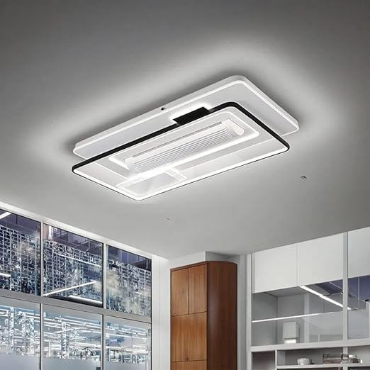 Bladeless Rectangular Fan with Light White Body Ceiling Fan - Image 4