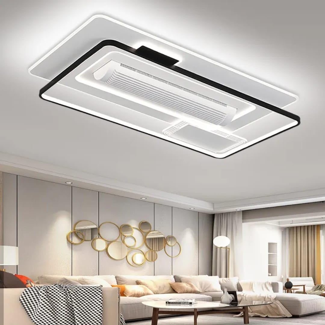 Bladeless Rectangular Fan with Light White Body Ceiling Fan - Image 9