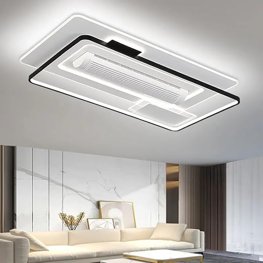 Bladeless Rectangular Fan with Light White Body Ceiling Fan