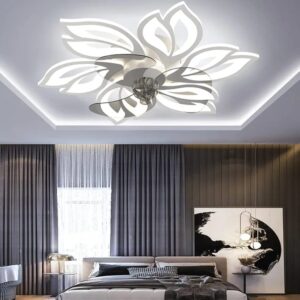 3 Blade Fan Flower Shape with Light White Body Ceiling Fan